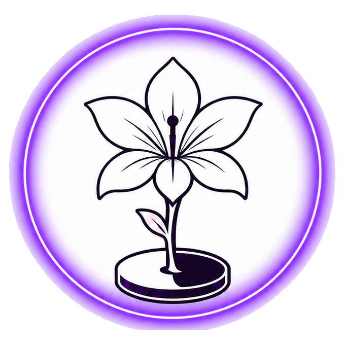 Grazynka’s Place purple flower emblem
